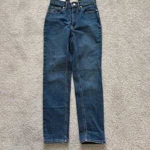 Everlane Women’s Straight Leg Jeans in Dark Blue Denim